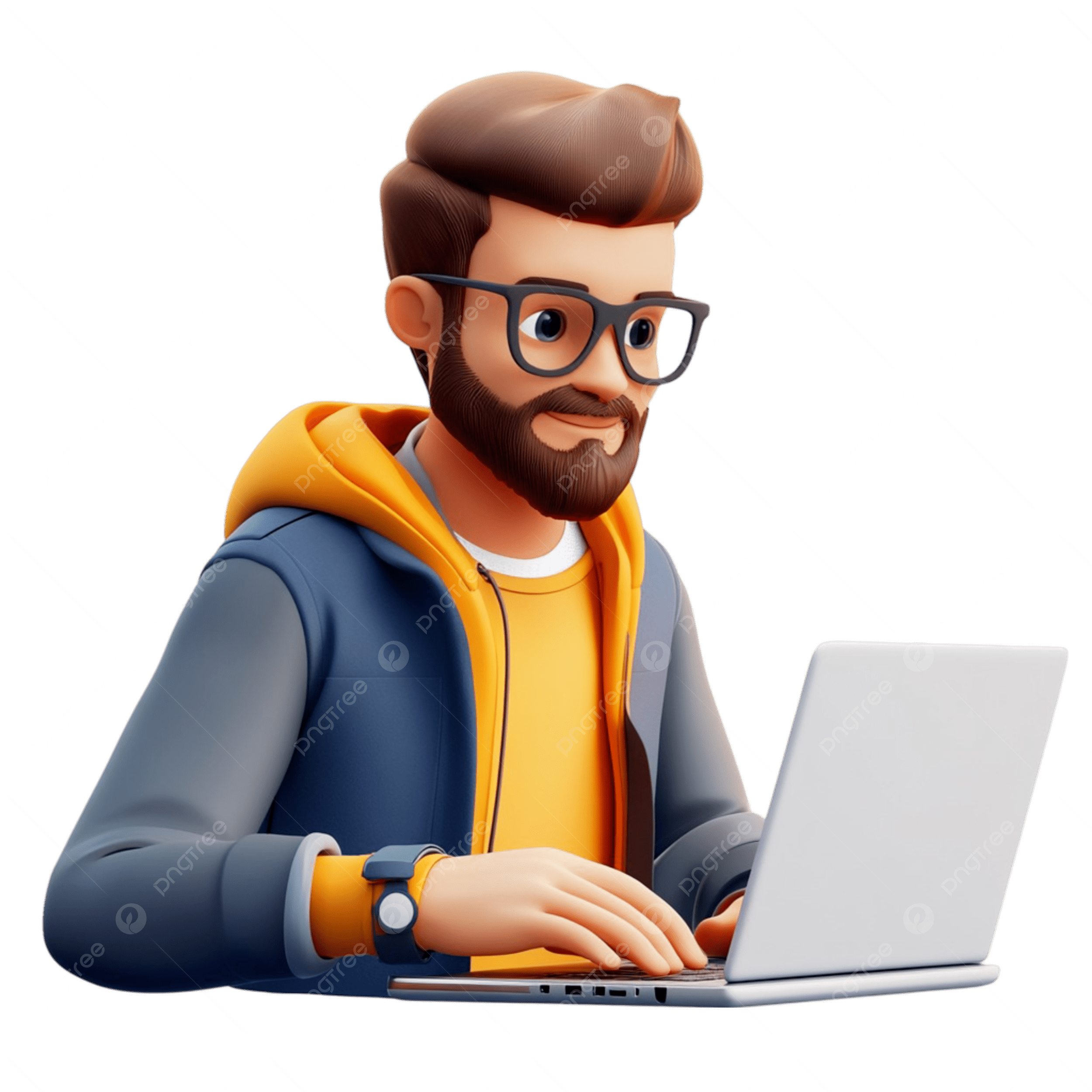 pngtree graphic designer working on laptop in modern workspace png image 20082235